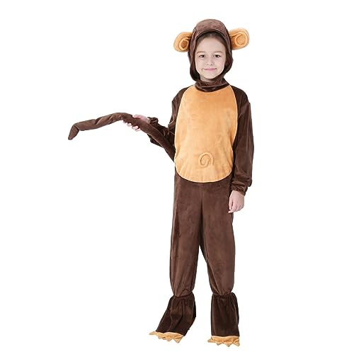 Healvian Tierischer Affen Cosplay Anzug für Lustiges Halloween Kostüm für Karneval Geburtstagsfeiern und Rollenspiele Langlebig und zu Tragen Healvian Tierischer Affen Cosplay Anzug für Lustiges Halloween Kostüm für Karneval Geburtstagsfeiern und Rollenspiele Langlebig und zu Tragen von Healvian