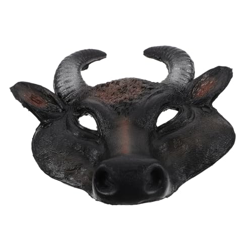 Healvian Tiermaske Halbgesichtsmaske für Halloween PU Bull Maske für Cosplay und Partys Einzigartiges und Gruseliges Design für Besondere Anlässe Healvian Tiermaske Halbgesichtsmaske für Halloween PU Bull Maske für Cosplay und Partys Einzigartiges und Gruseliges Design für Besondere Anlässe von Healvian
