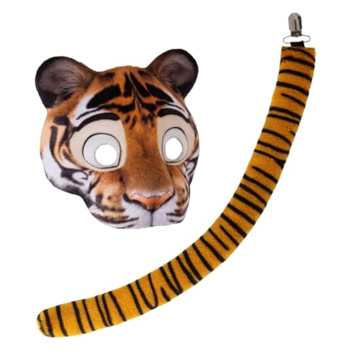 Healvian Tiger Mask und Kostüm Realistisches Tiercosplay mit Elastischem Riemen Vielseitig für Halloween Karneval Maskenbälle und Themenpartys Geeignet Healvian Tiger Mask und Kostüm Realistisches Tiercosplay mit Elastischem Riemen Vielseitig für Halloween Karneval Maskenbälle und Themenpartys Geeignet von Healvian