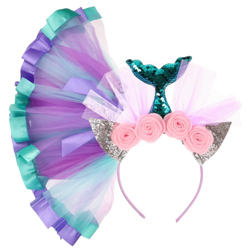 Healvian Tüllrock Haarband Set für Kostüm für Partys Cosplay Bühne für Geburtstagsfeiern Healvian Tüllrock Haarband Set für Kostüm für Partys Cosplay Bühne für Geburtstagsfeiern von Healvian