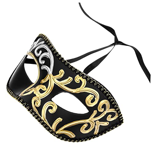 Healvian Venezianische Halbmaske für Maskenball und Halloween Retro Maske mit Feinem Muster für Partys Cosplay und Festliche Anlässe Komfortabel und Leicht zu Tragen von Healvian