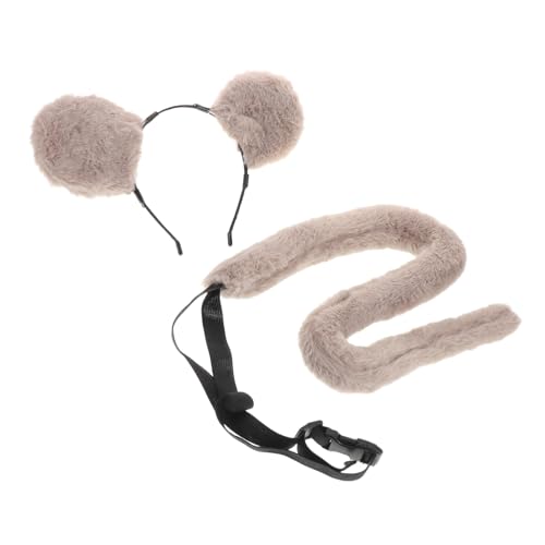 Healvian Verstellbares Mausohren stirnband mit Plüschschwanz Elastisch für Kopfgrößen Weiches Material für Halloween Cosplay Bühnenauftritte und Kostümpartys Healvian Verstellbares Mausohren stirnband mit Plüschschwanz Elastisch für Kopfgrößen Weiches Material für Halloween Cosplay Bühnenauftritte und Kostümpartys von Healvian