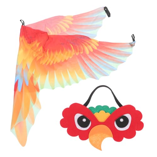 Healvian Vogelflügel Kostüm Parrot Wings mit Vogelmaske für Halloween Karneval Party Verkleidung Vogelthemen Geburtstagsfeier Cosplay Zubehör Healvian Vogelflügel Kostüm Parrot Wings mit Vogelmaske für Halloween Karneval Party Verkleidung Vogelthemen Geburtstagsfeier Cosplay Zubehör von Healvian