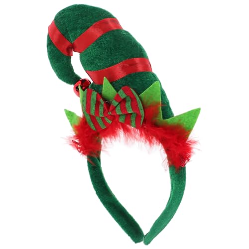 Healvian Weihnachts-stirnband mit Glöckchen, Buntes Stoff-haarband für Weihnachten, Festliche Kopfbedeckung für Erwachsene, 10 Zoll von Healvian