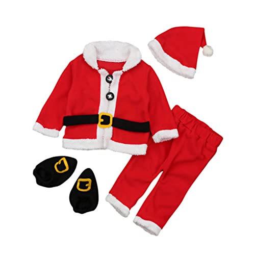 Healvian Weihnachtskostüm Plüsch mit Langärmligem Oberteil Hose Santa Mütze und Schuhen Weiches Wärmendes Weihnachtsmann Outfit für Winterliche Festtage Healvian Weihnachtskostüm Plüsch mit Langärmligem Oberteil Hose Santa Mütze und Schuhen Weiches Wärmendes Weihnachtsmann Outfit für Winterliche Festtage von Healvian