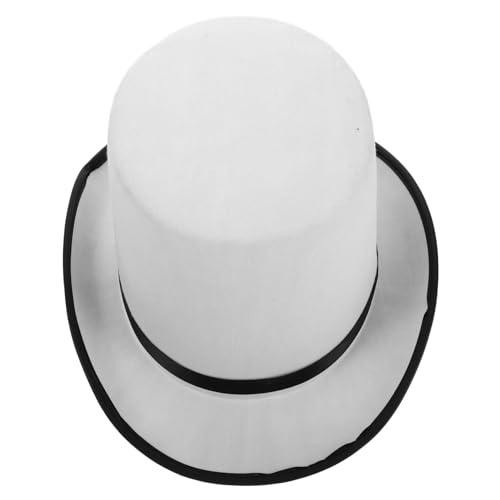 Healvian Weißer Filzhut für Herren Klassischer Hut Kostüm Accessoire für Erwachsene für Fasching Party und Retro Verkleidung Healvian Weißer Filzhut für Herren Klassischer Hut Kostüm Accessoire für Erwachsene für Fasching Party und Retro Verkleidung von Healvian