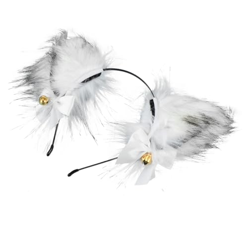 Healvian Weißes Plüsch fuchsohren Haarreif Cosplay Kostüm Haarband Damen Party Halloween Stirnband Healvian Weißes Plüsch fuchsohren Haarreif Cosplay Kostüm Haarband Damen Party Halloween Stirnband von Healvian