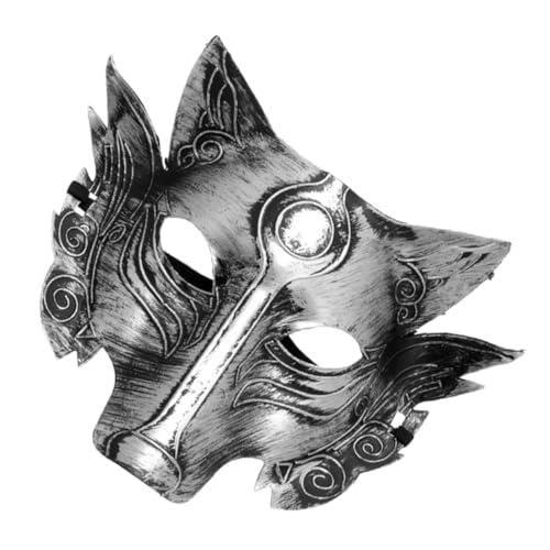 Healvian Wolf Cosplay Maske für Halloween Leichte und Bequeme Tiermaske Elastischer Band für Komfort für Kostümpartys Gruselige Anlässe und Tanzveranstaltungen von Healvian