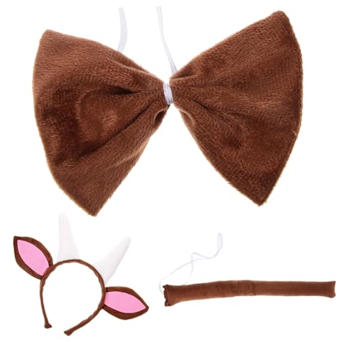Healvian Ziegenhorn Kopfband Kostüm Zubehör mit und Fliege für Halloween und Geburtstagsfeiern Leicht und zu Tragen Geeignet für Cosplay und Tierkostüme Healvian Ziegenhorn Kopfband Kostüm Zubehör mit und Fliege für Halloween und Geburtstagsfeiern Leicht und zu Tragen Geeignet für Cosplay und Tierkostüme von Healvian
