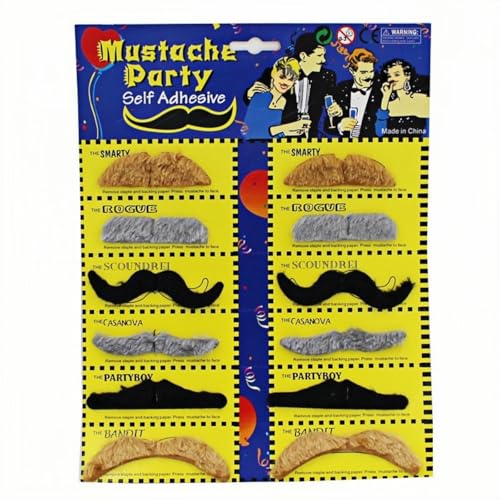 Heanvmyss 12PCS Fake Moustache von Heanvmyss
