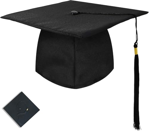 Heanvmyss Doktorhut,Bachelor Hut Unisex,Abschluss Hut,Abschlusskappe mit Anhänger,Abschlussgeschenke für Abschlussfeiern vom Universität,Hochschule,Abitur von Heanvmyss