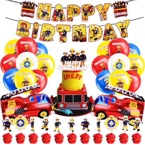 46 Stück Feuerwehr Deko Kindergeburtstag, Feuerwehrmann Sam Geburtstag Deko, Feuerwehrmann Luftballons, Feuerwehrmann Geburtstag Dekoration, Feuerwehr Deko für Kinder Party Supplies 46 Stück Feuerwehr Deko Kindergeburtstag, Feuerwehrmann Sam Geburtstag Deko, Feuerwehrmann Luftballons, Feuerwehrmann Geburtstag Dekoration, Feuerwehr Deko für Kinder Party Supplies von Heartsking