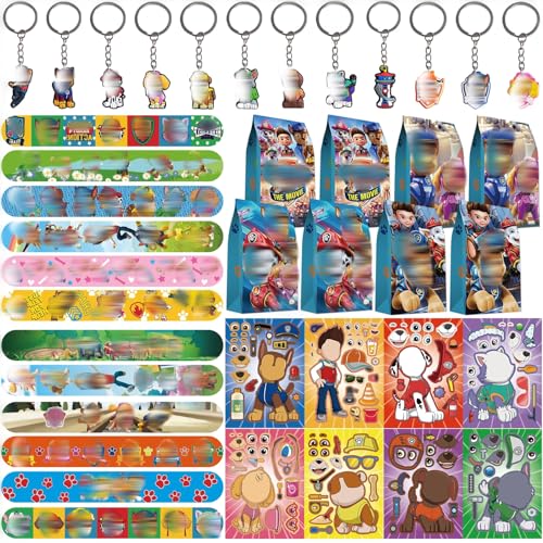 70 Pcs Mitgebsel Kindergeburtstag, Dog Geburtstag Deko Geburtstagsdeko 16 DIY Aufkleber 12 Schlüsselschnalle 12 Schnapparmband Kinder 12 Geburtstagstüten 18 Geburtstagstüten Aufkleber 70 Pcs Mitgebsel Kindergeburtstag, Dog Geburtstag Deko Geburtstagsdeko 16 DIY Aufkleber 12 Schlüsselschnalle 12 Schnapparmband Kinder 12 Geburtstagstüten 18 Geburtstagstüten Aufkleber von Heartsking