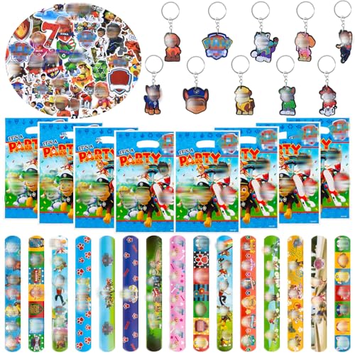 85 Pcs Mitgebsel Kindergeburtstag, Dog Party Mitgebsel Spielzeug Geburtstagsdeko 15 Schnapparmband Kinder 10 Schlüsselschnalle 50 Aufkleber 10 Geburtstagstüten Geburtstag Deko Zubehör Gadget 85 Pcs Mitgebsel Kindergeburtstag, Dog Party Mitgebsel Spielzeug Geburtstagsdeko 15 Schnapparmband Kinder 10 Schlüsselschnalle 50 Aufkleber 10 Geburtstagstüten Geburtstag Deko Zubehör Gadget von Heartsking