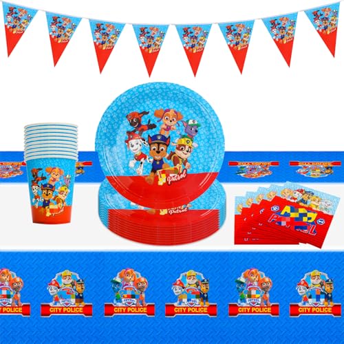 Heartsking Birthday Party Tableware 42 Stück Paw Dog Geburtstag Deko Partygeschirr Set ,Geschirrset mit Party Pappteller Becher Servietten Tischdecke Kindergeburtstag Geburtstagsdeko Heartsking Birthday Party Tableware 42 Stück Paw Dog Geburtstag Deko Partygeschirr Set ,Geschirrset mit Party Pappteller Becher Servietten Tischdecke Kindergeburtstag Geburtstagsdeko von Heartsking