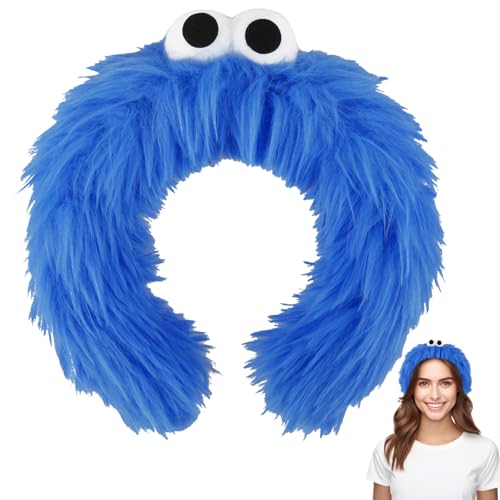 Heartsking Krmelmonster Haarreif, Cookie Monster Kostm Damen Haarreif, Karneval Damen, fr Karneval Cosplay Keks-Liebhaber von Heartsking
