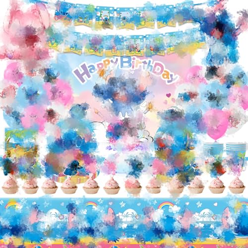 Partygeschirr Geburtstagsdeko,98 Stück Blue Birthday Decorations Party Deko,Blau Geburtstag Deko Geschirr Kit Pappteller,Banner,Servietten,Pappbecher,Tischdecken,Luftballons,Toppers,Hintergrundtuch Partygeschirr Geburtstagsdeko,98 Stück Blue Birthday Decorations Party Deko,Blau Geburtstag Deko Geschirr Kit Pappteller,Banner,Servietten,Pappbecher,Tischdecken,Luftballons,Toppers,Hintergrundtuch von Heartsking