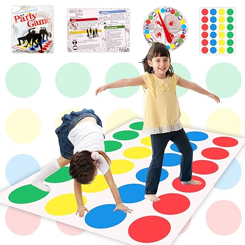 Twisting Spiele für Kinder Erwachsene,Twisting Spiel ab 6 Jahre, Twisting Balance Floor Game Pad,Kindergeburtstag Spiele, Outdoor Spiele für Kinder, Gartenspiele, Familienspiel, Partyspiele,Teamspiel von Heartsking