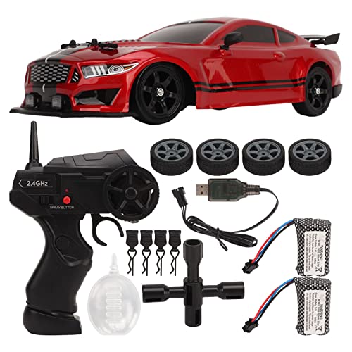 Heaveant Ferngesteuertes Auto, 2.4Ghz RC Drift Car 4WD Rennauto Ferngesteuert mit LED Lichtern Dual Batterien für Kinder und Erwachsene ab 6 Jahren von Heaveant