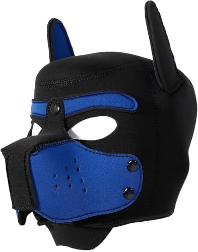 Kapuzenmaske für Erwachsene, abnehmbar, Cosplay, Vollgesicht, Welpen, Maske, Maulkorb für Menschen, Welpen, Spielhaube, Blau Kapuzenmaske für Erwachsene, abnehmbar, Cosplay, Vollgesicht, Welpen, Maske, Maulkorb für Menschen, Welpen, Spielhaube, Blau von Heavelove