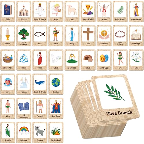 Bibel-Themen-Spiel, 80 Stück, Bibel-Konzentrations-Speicherkarten für Christen, 40 Paar, biblische Charakterkarten, Lernspielzeug für Kinder, Erwachsene Bibel-Themen-Spiel, 80 Stück, Bibel-Konzentrations-Speicherkarten für Christen, 40 Paar, biblische Charakterkarten, Lernspielzeug für Kinder, Erwachsene von Hebayy