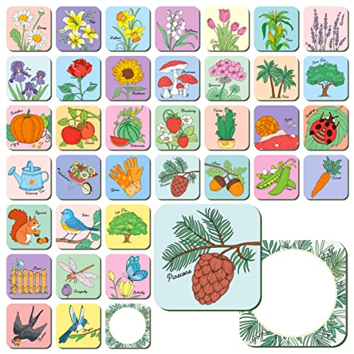 Hebayy Memory Matching Game, 72 PCS Grow A Garden Passende Karten für Kleinkinder 36 Designs Speicherkarten Lernspielzeug für Vorschule 4 5 6 Jahre alt von Hebayy