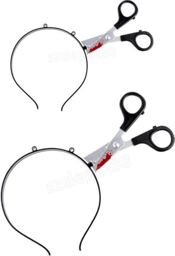 2 Stück Haarband Horror - Diadem Schere durch den Kopf - Halloween 2 Stück Haarband Horror - Diadem Schere durch den Kopf - Halloween von Heble