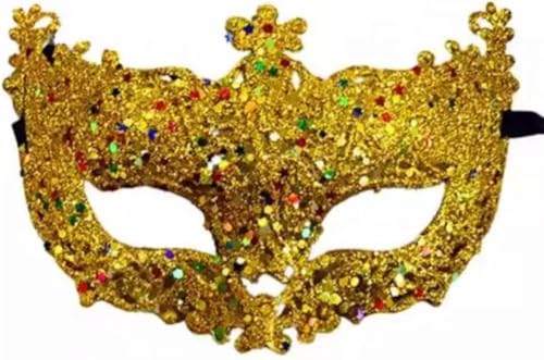 Heble - Spitzenmaske Gold - Karneval, Halloween, Spinne, Venedig, Gala, Festival Masken - Für Ball, Klassenfest, Partys Heble - Spitzenmaske Gold - Karneval, Halloween, Spinne, Venedig, Gala, Festival Masken - Für Ball, Klassenfest, Partys von Heble