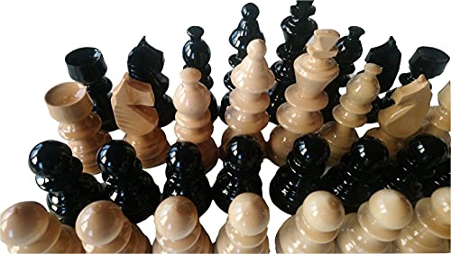 Neu groß Handarbeit Handwerk Hasel Holz schwarz Schachfiguren, König ist 11,5 cm Neu groß Handarbeit Handwerk Hasel Holz schwarz Schachfiguren, König ist 11,5 cm von Azi