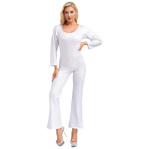 Hedmy 70er Jahre Disco Outfit Damen Bodysuit Glitzernde Tanz Jumpsuit Fasching Karneval Kostüm Disco Party Clubwear Silber M Hedmy 70er Jahre Disco Outfit Damen Bodysuit Glitzernde Tanz Jumpsuit Fasching Karneval Kostüm Disco Party Clubwear Silber M von Hedmy