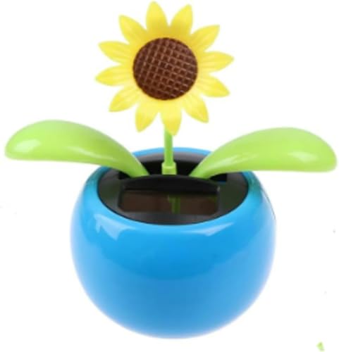 Blaue solarbetriebene tanzende Sonnenblume für Auto, Armaturenbrett, Dekoration, solarbetrieben, tanzende Sonnenblume in bunten Töpfen, schwingend, animierter Wackelkopf, Tänzerfenster, Sonnenfänger Blaue solarbetriebene tanzende Sonnenblume für Auto, Armaturenbrett, Dekoration, solarbetrieben, tanzende Sonnenblume in bunten Töpfen, schwingend, animierter Wackelkopf, Tänzerfenster, Sonnenfänger von Hehglng