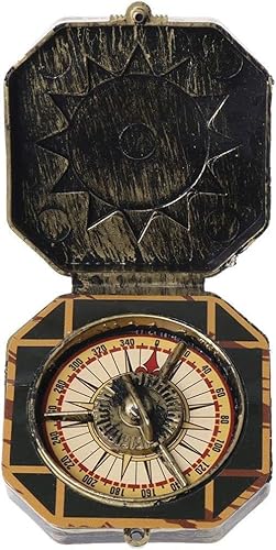Hehglng 1 x Bronze-Kompass-Spielzeug, nautischer Kompass, Piratenkapitän, Kostüm, Spielzeug, Halloween, Party, Cosplay, Dekoration, Deft-Design, Spielzeug und Spiele von Hehglng