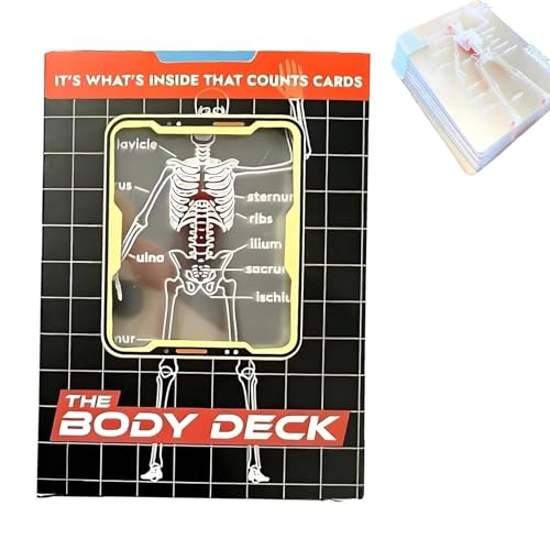 The Body Deck 2025 The Body Deck Spielkarte, 3D Bild Pädagogische Spielkarten, Lustige Transparente Menschliche Anatomie Spielkarten für Kartensammler für Anatomie Enthusiasten The Body Deck 2025 The Body Deck Spielkarte, 3D Bild Pädagogische Spielkarten, Lustige Transparente Menschliche Anatomie Spielkarten für Kartensammler für Anatomie Enthusiasten von Hehimin