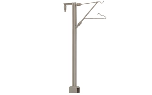 Heico HC8035 Moderne T-Profil-Oberleitungsmasten, graue Farbe, 10er-Packungsmodell, RailwayAcessories - Power und Control von Heico