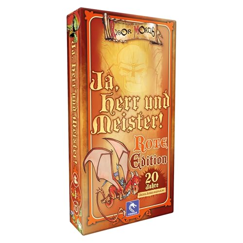 Pendragon Games Ja, Herr und Meister! Rote Edition - Kommunikatives Brettspiel als Jubiläumsausgabe - Humorvolles Partyspiel zum Improvisieren - Deutsch - 4-7 Spieler - Ab 12 Jahren Pendragon Games Ja, Herr und Meister! Rote Edition - Kommunikatives Brettspiel als Jubiläumsausgabe - Humorvolles Partyspiel zum Improvisieren - Deutsch - 4-7 Spieler - Ab 12 Jahren von Heidelberger Spieleverlag