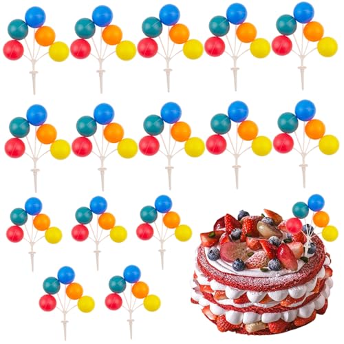 15pcs Geburtstagstorte Topper, farbenfrohe Regenbogen Mini Ballon Cupcake Topper, Kuchendekor für Geburtstag Babyparty Hochzeitsfeier Dekorationen 15pcs Geburtstagstorte Topper, farbenfrohe Regenbogen Mini Ballon Cupcake Topper, Kuchendekor für Geburtstag Babyparty Hochzeitsfeier Dekorationen von Heidouse