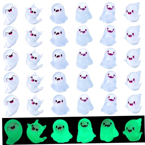 30pcs Mini Ghost -Figuren 6 Stile im dunklen Halloween -Mini -Figuren Harzharz - für Mikrolandschaft Fairy Garden Dollhouse Home Dekoration 30pcs Mini Ghost -Figuren 6 Stile im dunklen Halloween -Mini -Figuren Harzharz - für Mikrolandschaft Fairy Garden Dollhouse Home Dekoration von Heidouse