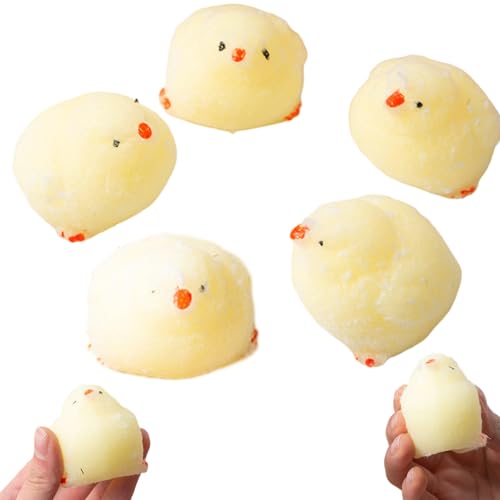 5pcs Squeeze -Spielzeug, niedliches kühnesförmiges klebriges Stress -Squeez -Spielzeug, Dehnbare Ultra -weiche Angst -Relief -Werkzeuge für Partygunst, Geschenke, Schulprämien von Heidouse