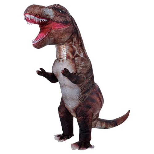 Aufblasbares Dinosaurierkostüm PVC beängstigend Big Mund aufblasbares Kostüm Erwachsener mit Zubehör für Halloween Cosplay von Heidouse