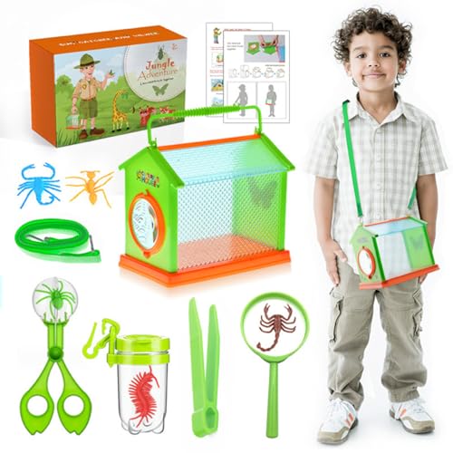 Bug Catcher für Kinder, 12pcs Bug Catching -Kit mit Lupe & Insekten -Trap, Pinzetten & tragbare Box, DIY Building Educational Insect Toys für Boys & Girls 3+ Bug Catcher für Kinder, 12pcs Bug Catching -Kit mit Lupe & Insekten -Trap, Pinzetten & tragbare Box, DIY Building Educational Insect Toys für Boys & Girls 3+ von Heidouse