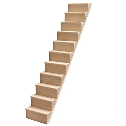 Dollhouse -Treppe, 1:12 Hölzer Treppen Dollhouse Möbel ohne Handlauf für Mini House Szene Fairy Garden Ornament Spielzeugzubehör Dollhouse -Treppe, 1:12 Hölzer Treppen Dollhouse Möbel ohne Handlauf für Mini House Szene Fairy Garden Ornament Spielzeugzubehör von Heidouse