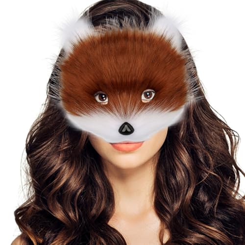 Fox Maske, halb Gesichtsgeplüschtiermaske Halloween Party Cosplay -Kostüme Requisiten für Karneval Weihnachten Masquerade Fox Maske, halb Gesichtsgeplüschtiermaske Halloween Party Cosplay -Kostüme Requisiten für Karneval Weihnachten Masquerade von Heidouse