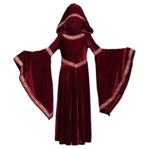 Halloween Kostüm Frauen, mittelalterliche Frauen Red Riding Hood Cape Retro Court Vampire Hexenkostüm für Halloween -Party m Halloween Kostüm Frauen, mittelalterliche Frauen Red Riding Hood Cape Retro Court Vampire Hexenkostüm für Halloween -Party m von Heidouse