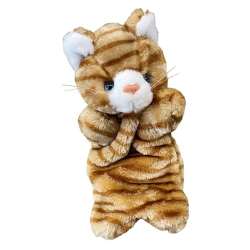 Handpuppen-Cartoon Tierhandpuppen für Kinder im Alter von 4 bis 8 emotional und sensorisch Spielzeug Tierplüsch für Geschichtenerzählen Unterricht Geburtstagsgeschenke, Hellbraun von Heidouse