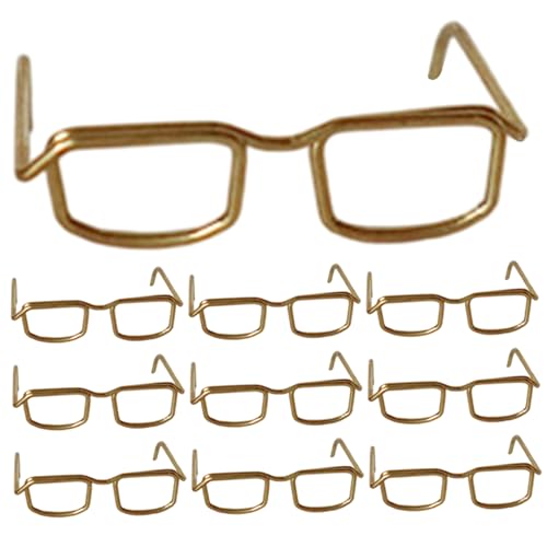 Heidouse 10 Paar Puppenbrille Klassische Retro Golden Metall DIY Dekorative Mini -Brillen für Puppenhandwerk Cosplay Photo Requisiten Heidouse 10 Paar Puppenbrille Klassische Retro Golden Metall DIY Dekorative Mini -Brillen für Puppenhandwerk Cosplay Photo Requisiten von Heidouse