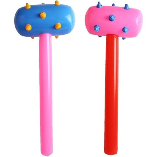 Heidouse 2pcs aufblasbarer Hammer 12x26 Zoll niedliche PVC Bunte aufblasbare Poolspielzeug Wolf Hammer für Schwimmbad Strand Spaß von Heidouse