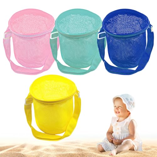 Heidouse 4pcs Muschel Sammeltasche, 5,9 x 6,7 Zoll Maschentaschen für Kinder, tragbare Reißverschlusskinderkinderbeutel mit verstellbarem Riemen für Sandspielzeug Heidouse 4pcs Muschel Sammeltasche, 5,9 x 6,7 Zoll Maschentaschen für Kinder, tragbare Reißverschlusskinderkinderbeutel mit verstellbarem Riemen für Sandspielzeug von Heidouse