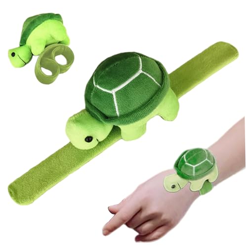 Heidouse Animal Slap Armbänder für Kinder und Erwachsene schildkrötenförmige Plüsch-Slap-Armband mit PP-Baumwolle für Party, Geschenk, Geschenk von Heidouse