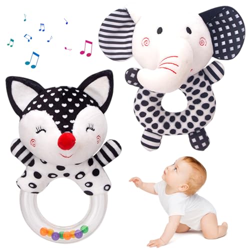 Heidouse Baby Rassle 2pcs niedliche Cartoon Elefant & Fuchs Kind Rassel Plüsch gefülltes Babyspielzeug für Entwicklung und interaktives Spiel Heidouse Baby Rassle 2pcs niedliche Cartoon Elefant & Fuchs Kind Rassel Plüsch gefülltes Babyspielzeug für Entwicklung und interaktives Spiel von Heidouse