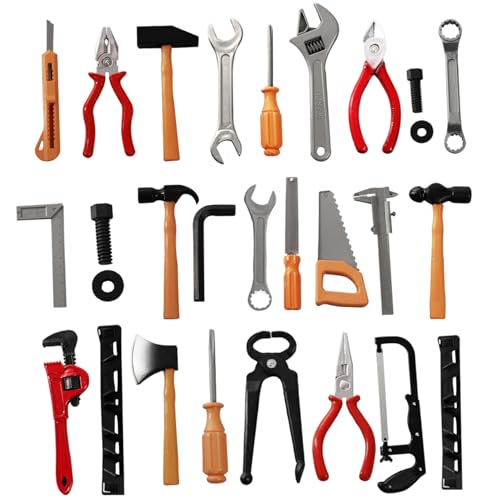 Heidouse Kids Tool Set, 26-teilige Simulation Spielzeugwerkzeugset, Plastik tun Play-Spielzeug für Kleinkind 3+ von Heidouse